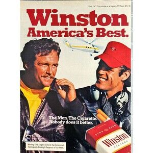 Winston Filters Cigarettes "America's Best" Vintage Print Ad 1983